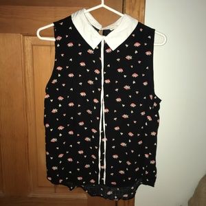 Floral Sleeveless Blouse